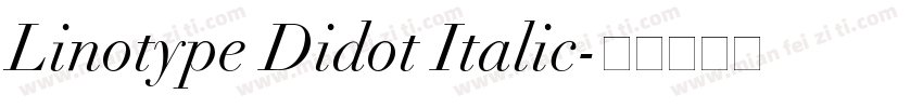 Linotype Didot Italic字体转换